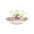 Чашка чайная с блюдцем 275 мл Гранатовый Сиреневый букет