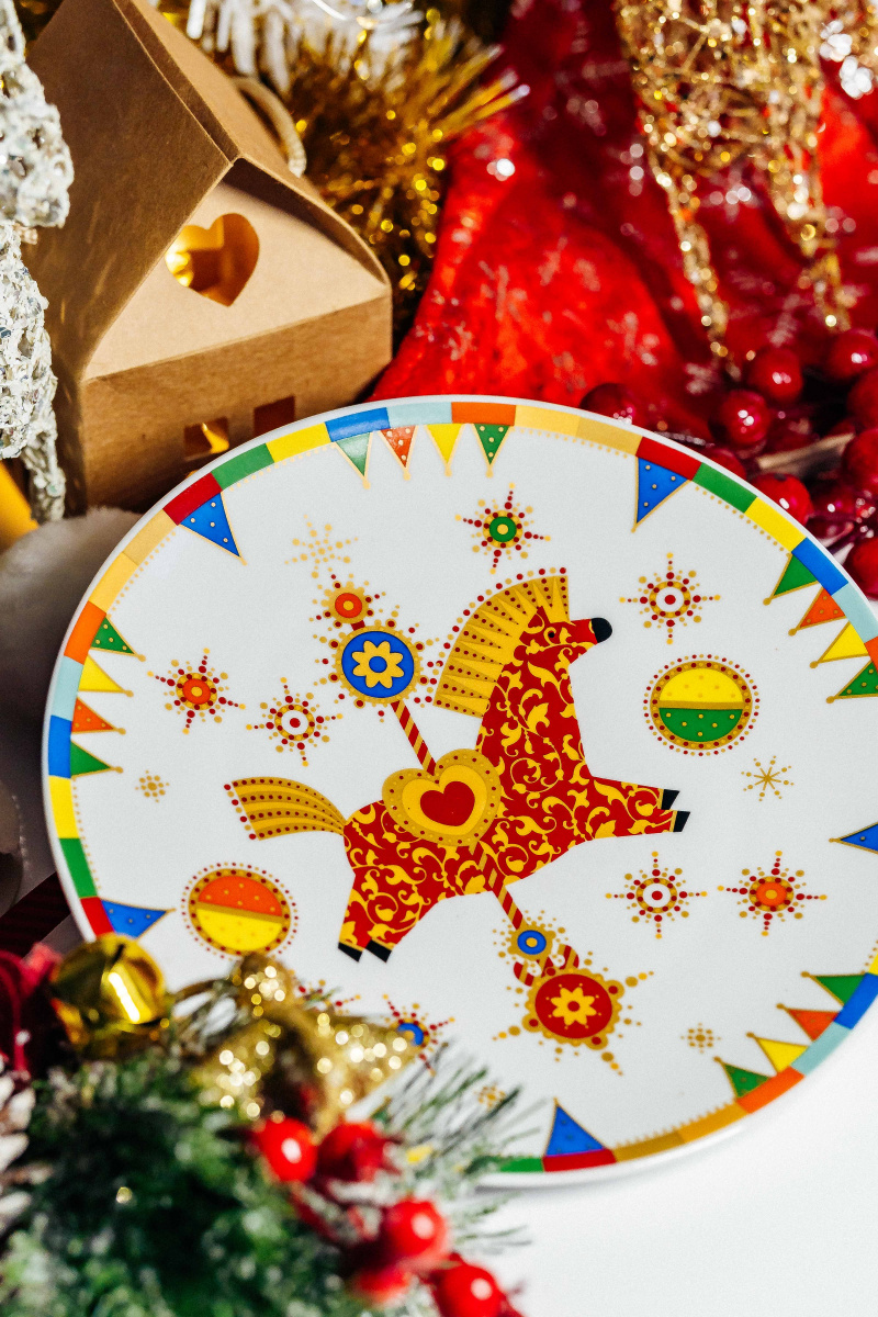 Тарелка настенная диам.200 мм Чайная Карусель