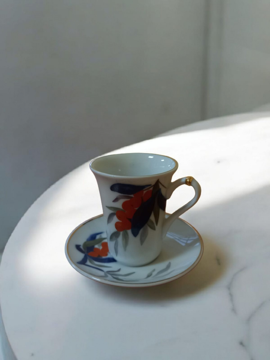 Чашка кофейная с блюдцем Восточный Осенний джаз авт.рос.Григорьева Д.В.