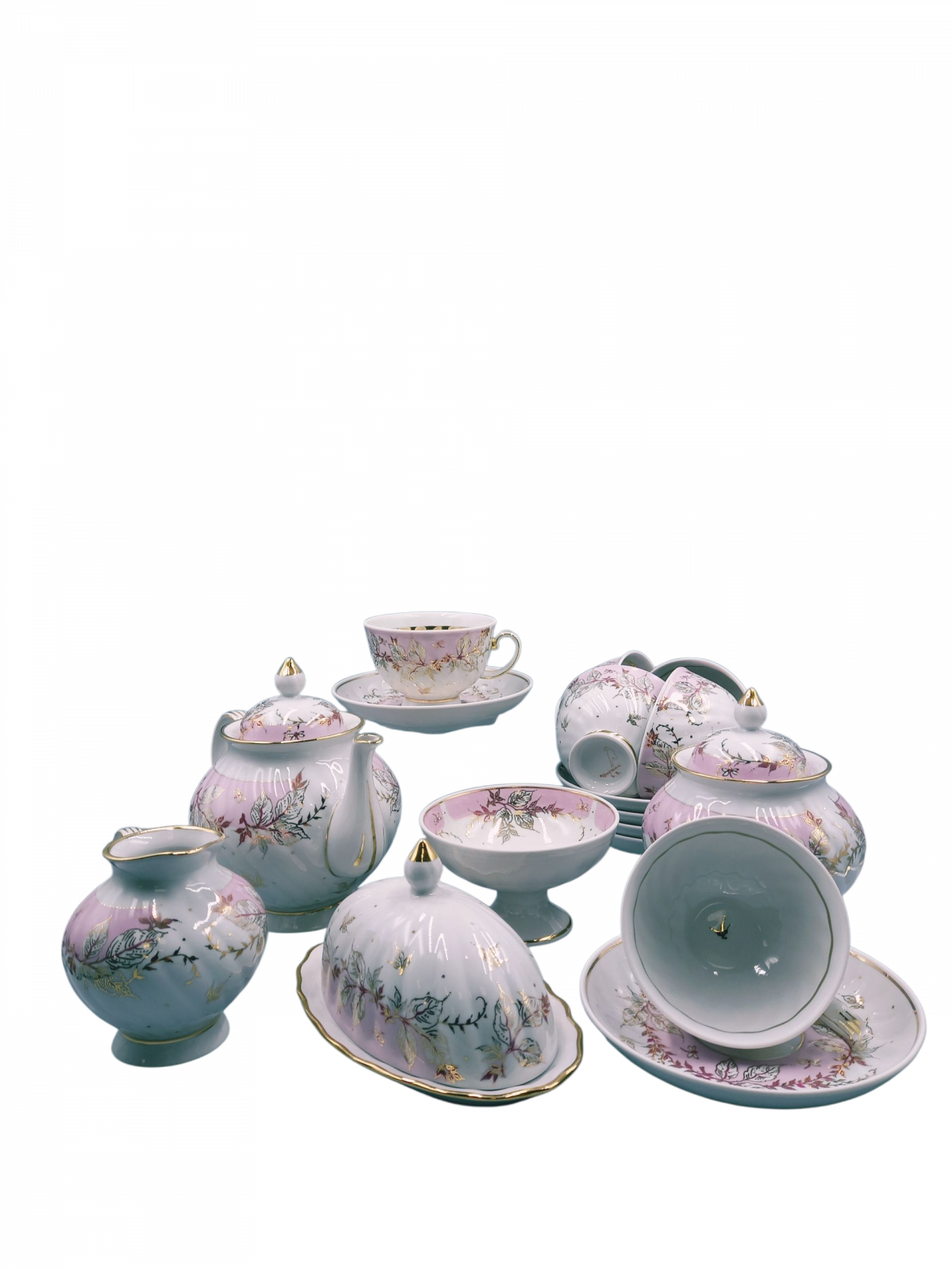 Сервиз чайный 17 предм. Голубая роза Нежное утро авт.рос.Ширина В.В.