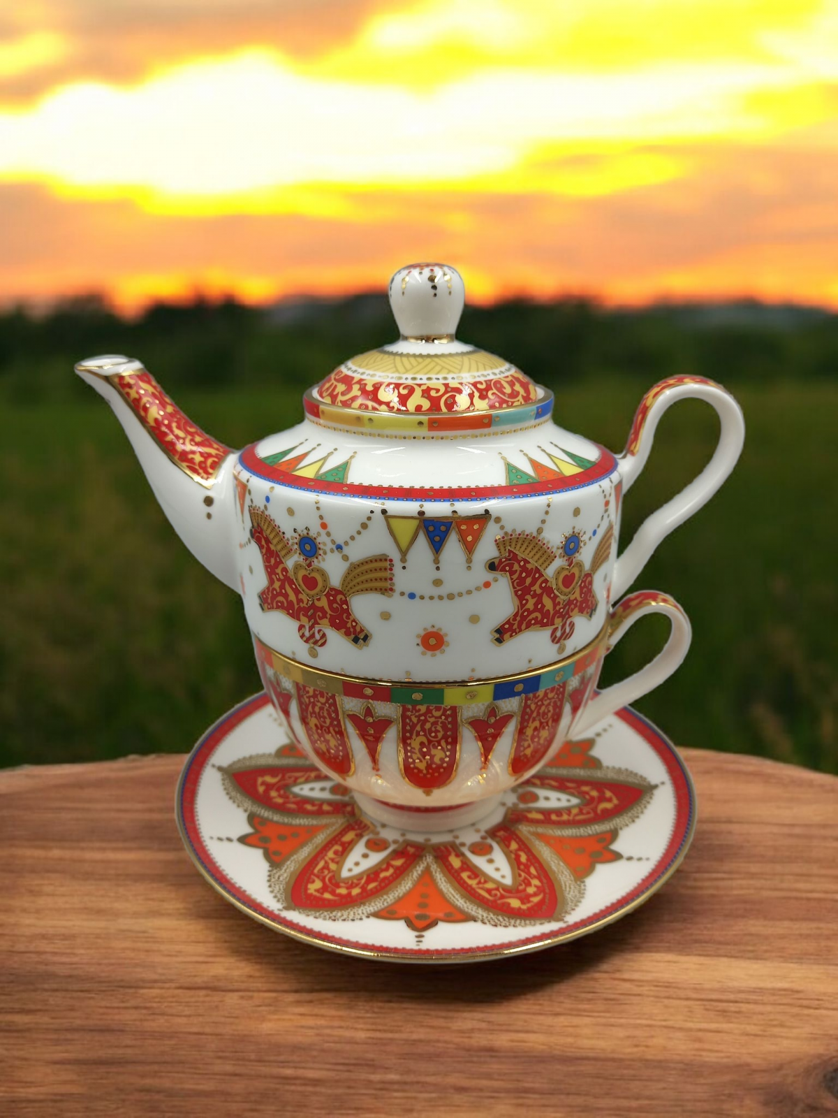 Набор чайный 3 предм.Эгоист Чайная карусель авт.рос.Ширина В.В.																														