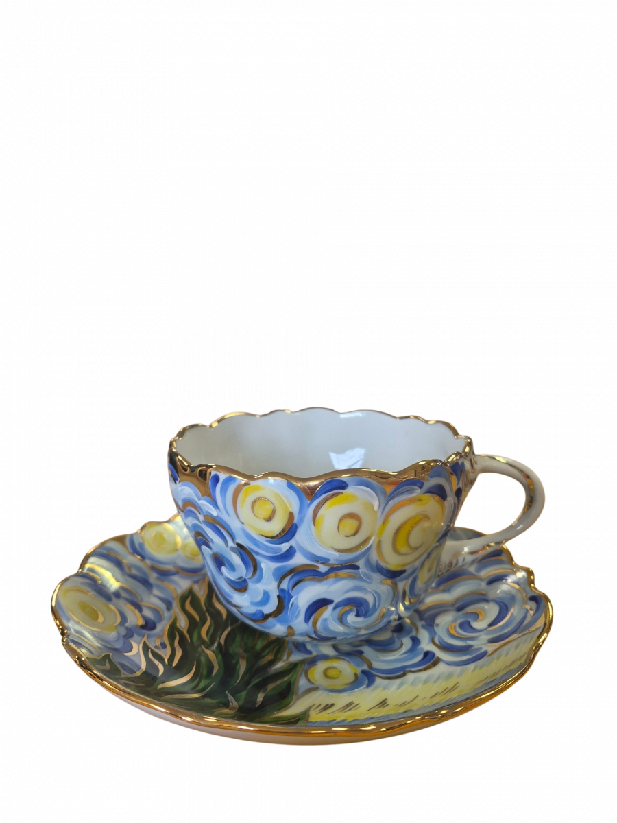 Чашка чайная с блюдцем 400мл Дулька По мотивам...рос.Ковтун С.А