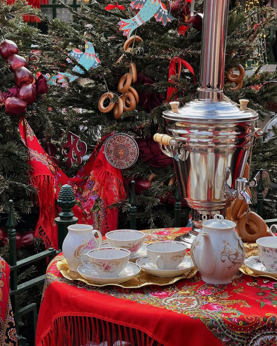 Сервиз чайный 15 предм Белый лебедь Жар-птица