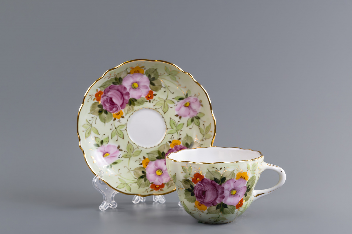 Чашка чайная с блюдцем 180 мл Дулька Летний полдень авт.рос.Полякова С.Ю.