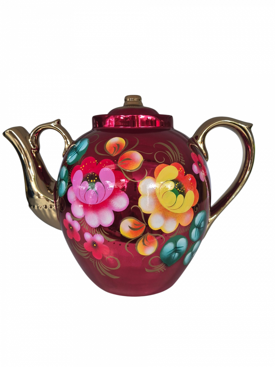 Заварочный чайник 4,5л " Жостово на красном"