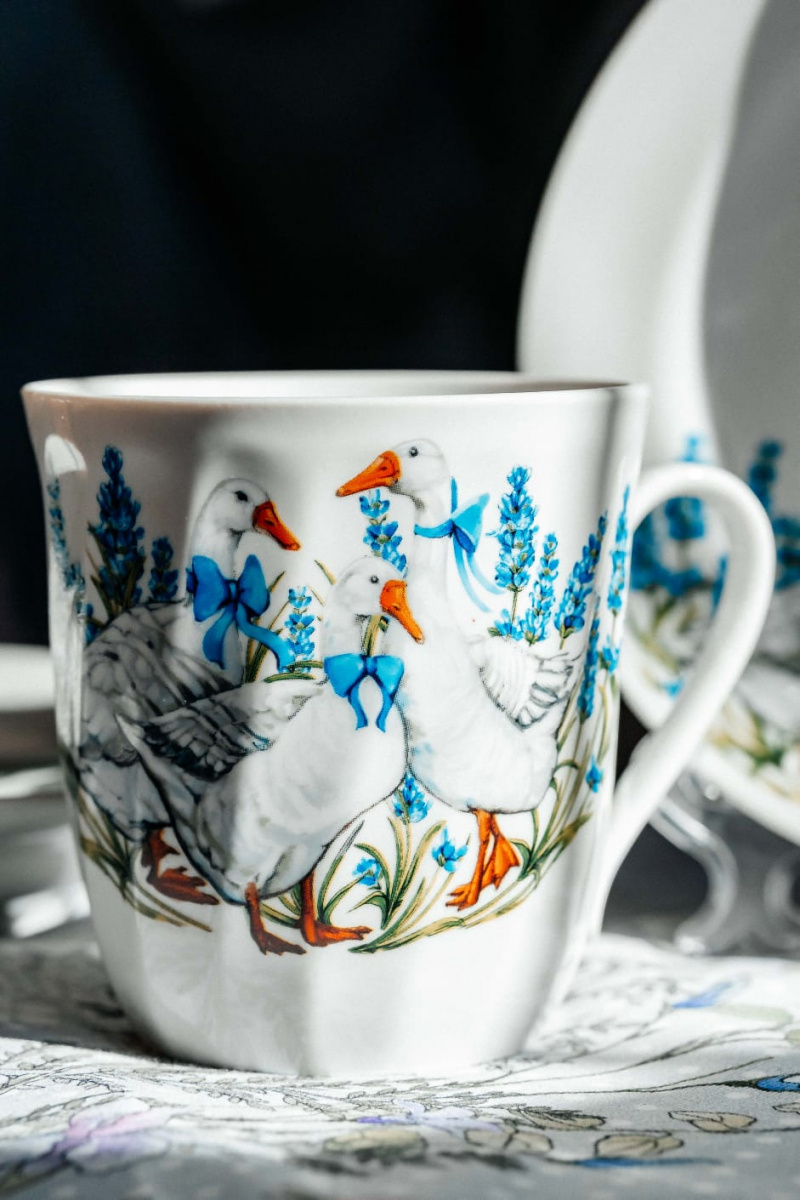 Кружка 350 мл Витая Гуси 