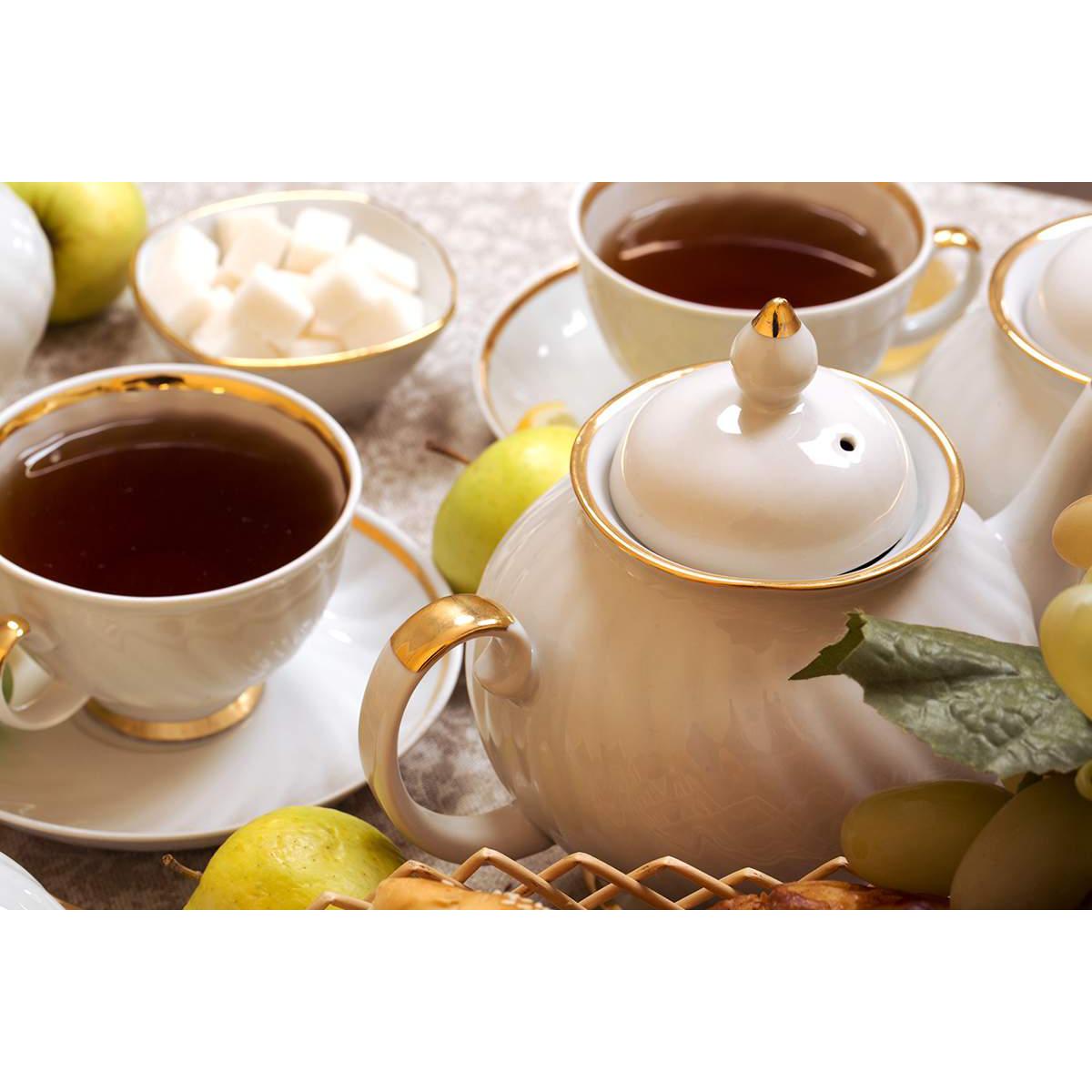 Сервиз чайный 15 предм. Голубая роза Московский без масленки