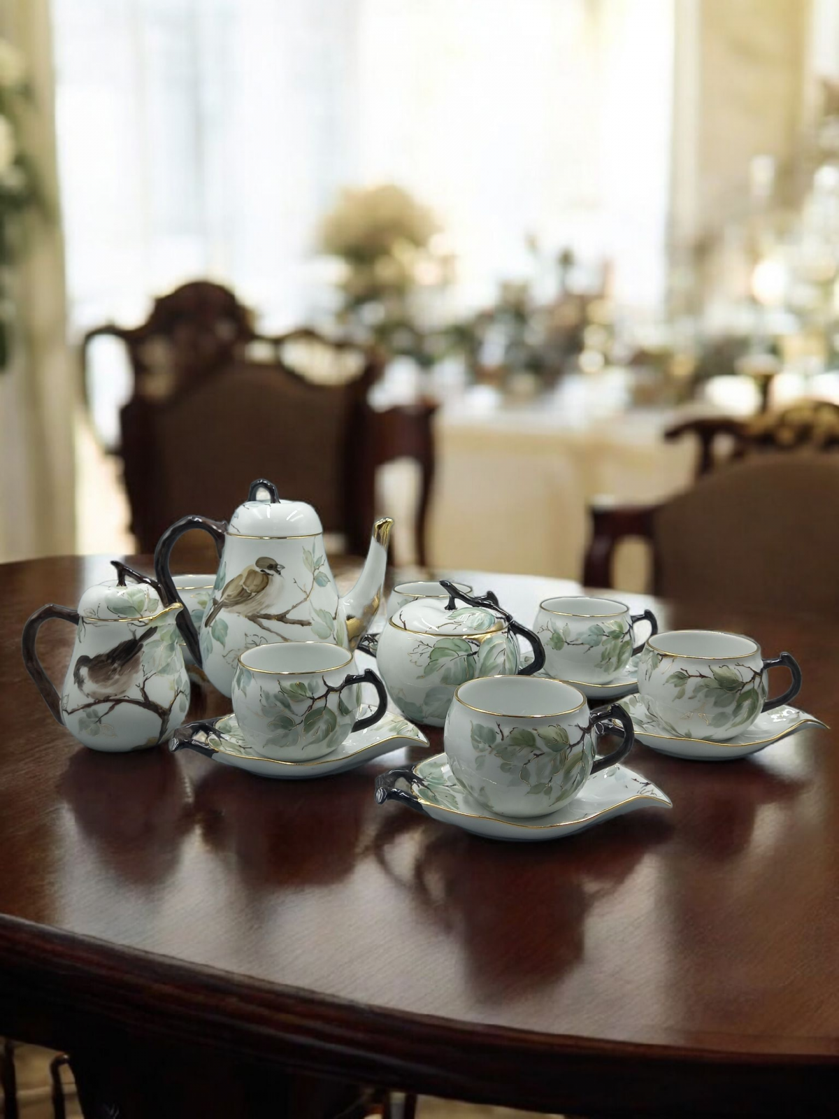 Сервиз чайный 15 предм.Фруктовый сад Яблоневый сад авт.рос.Бычкова И.Ю.