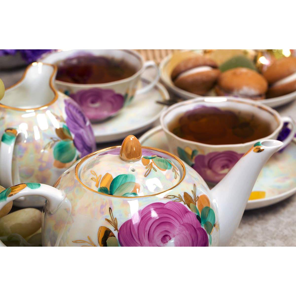 Сервиз чайный 15 предм. Тюльпан Свадебный