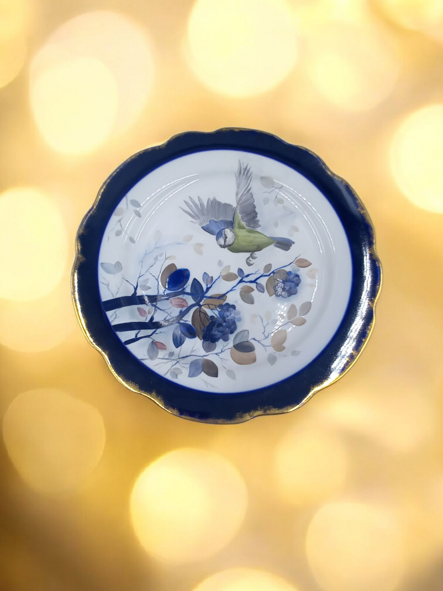 Блюдо круглое 300 мм Вырезной край Арония рос.Григорьева Д.В.