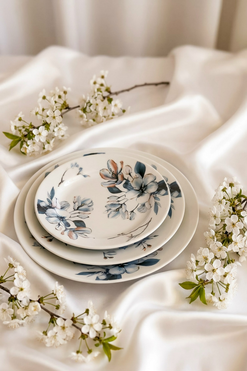Набор тарелок 18 предм. Гладкий край Мгновения весны