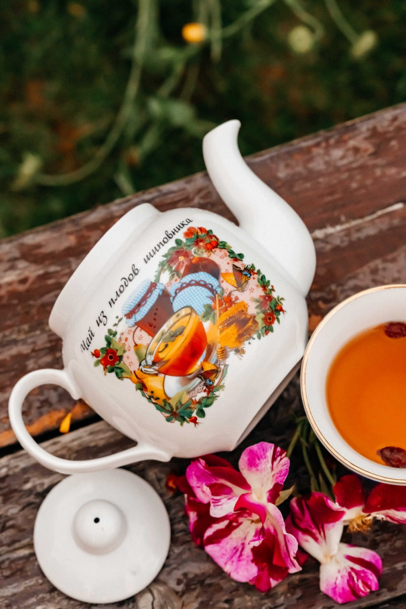 Чайник 700 мл Янтарь Чай из плодов шиповника