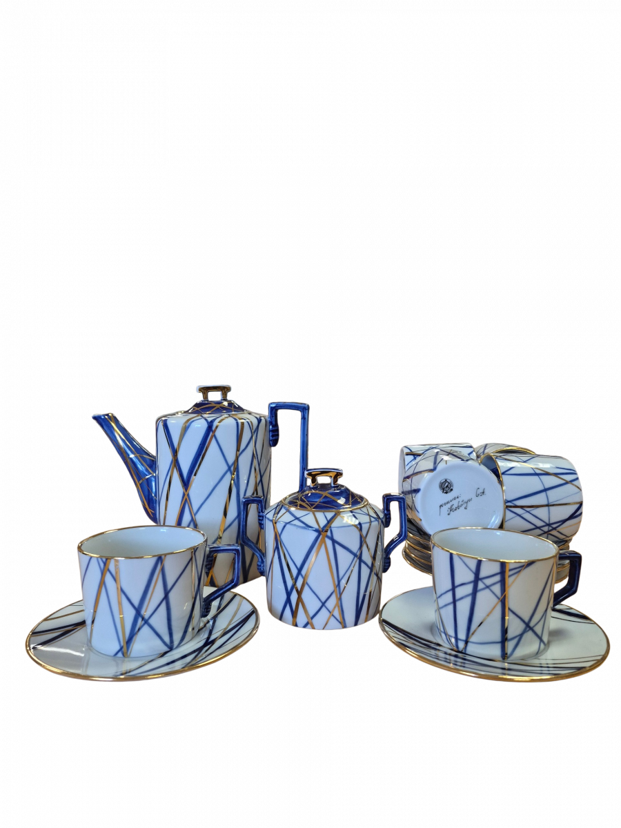 Сервиз чайный 14 предм. Цилиндр Монохром авт.рос. Ковтун С.А