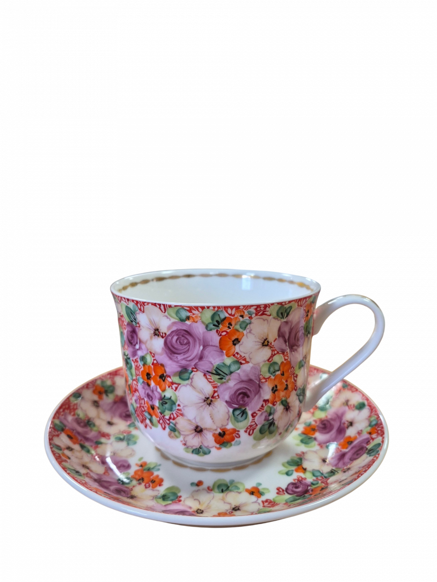Чашка чайная с блюдцем Ностальгия Варвара авт.рос. Яснецова М.В