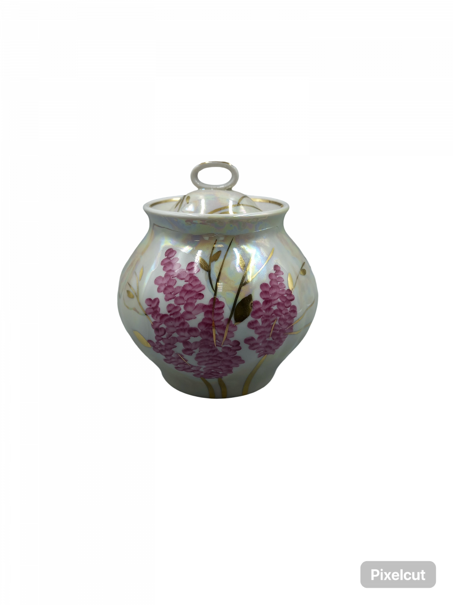 Сахарница 750 мл Белый лебедь Розовая сирень