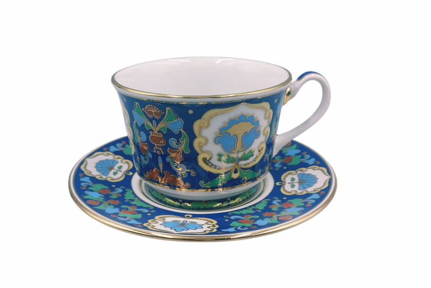 Чашка чайная с блюдцем 260 мл Классический Русские мотивы