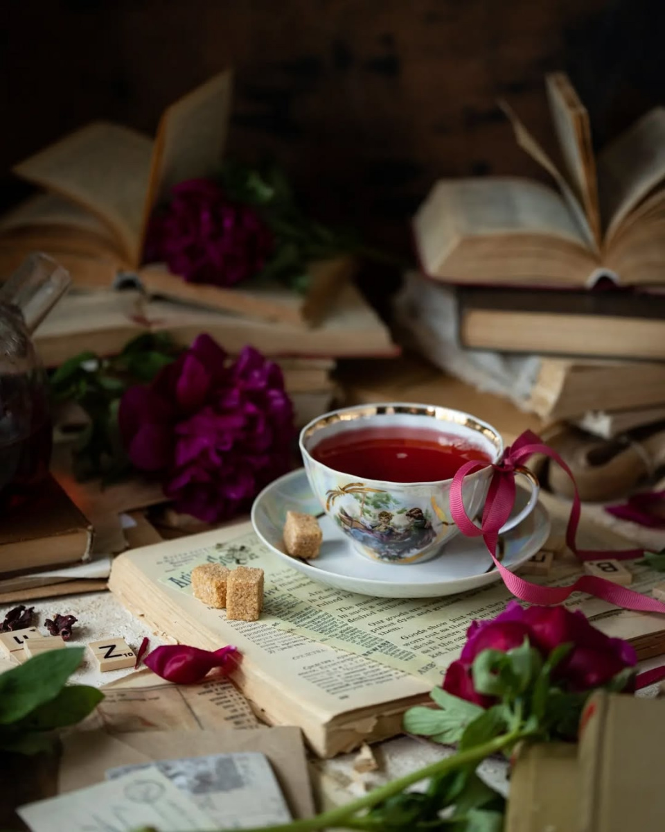 Чашка чайная с блюдцем 275 мл Белый лебедь Прогулка в усадьбе