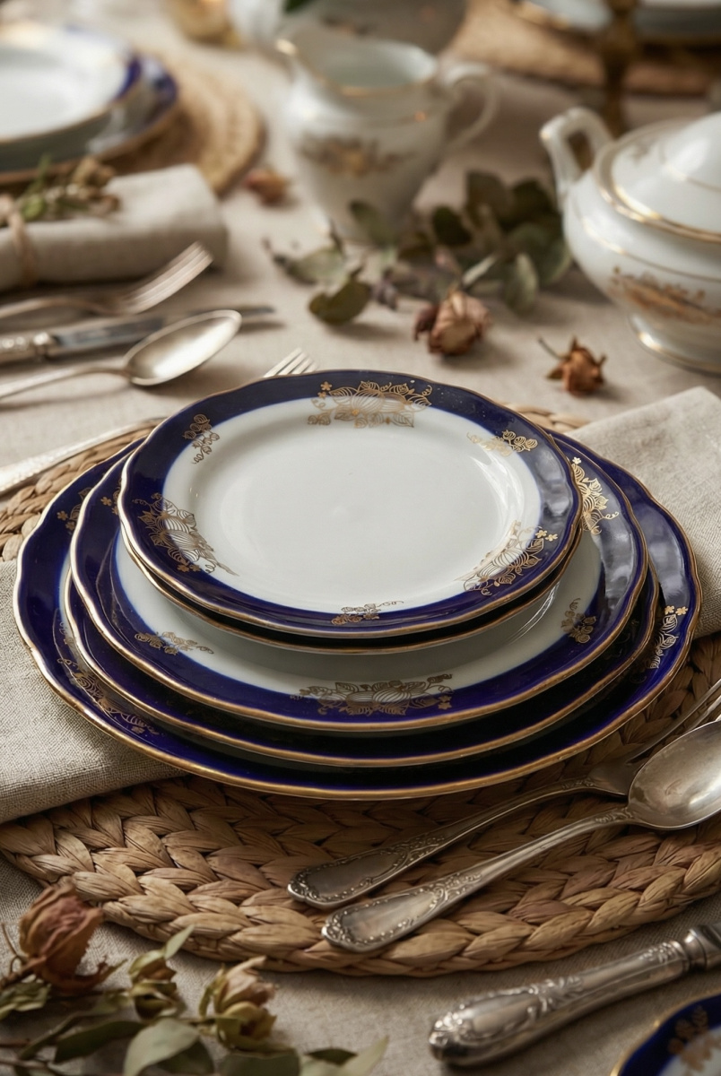 Набор тарелок 24 шт. Вырезной край Ягоды