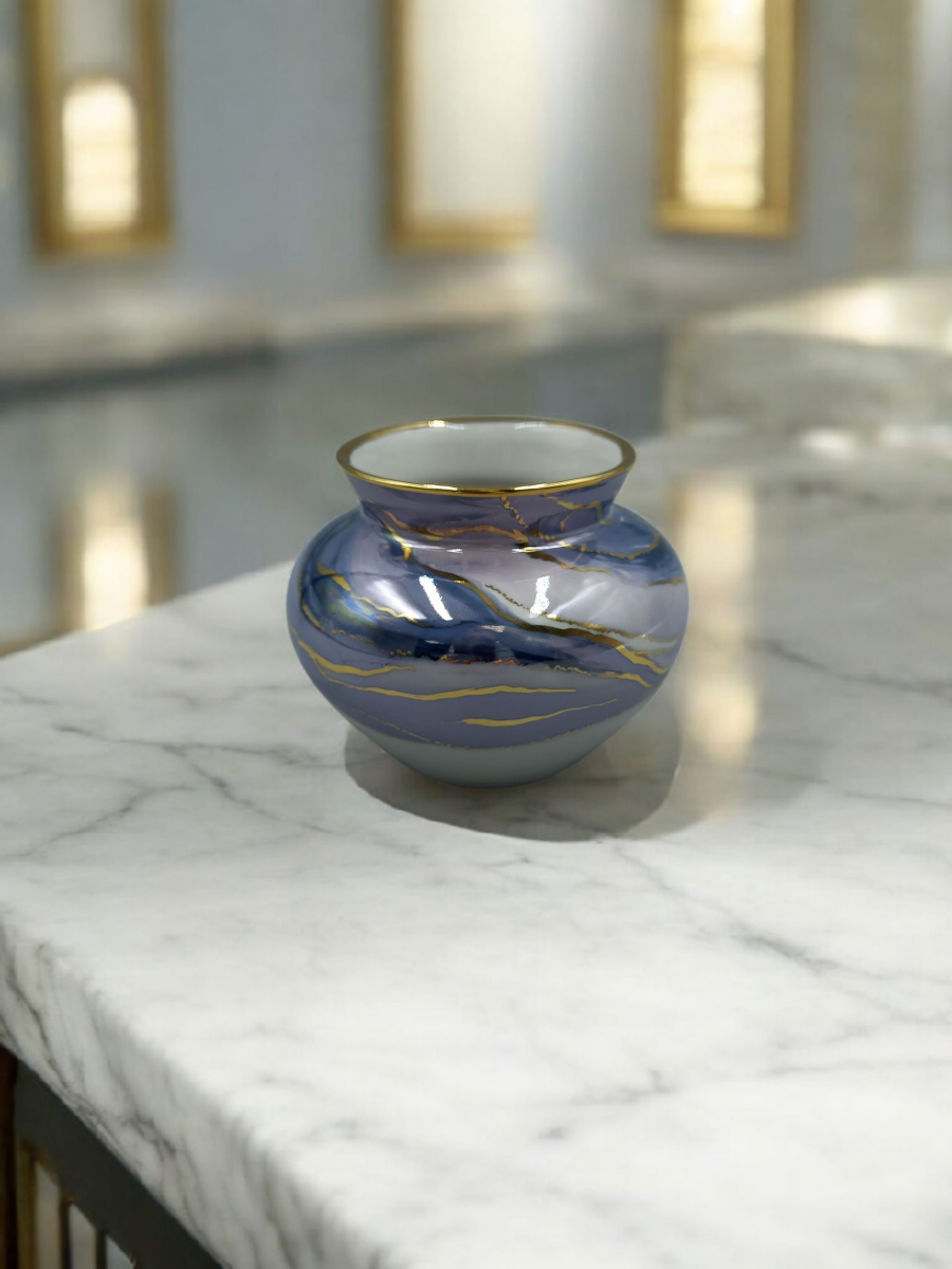 Ваза Горшочек Морская гладь авт.рос.Ковтун С.А.																														