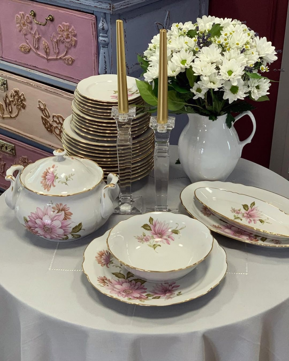 Сервиз столовый 29 предм.Аппетитный Астры(с вазой для супа)