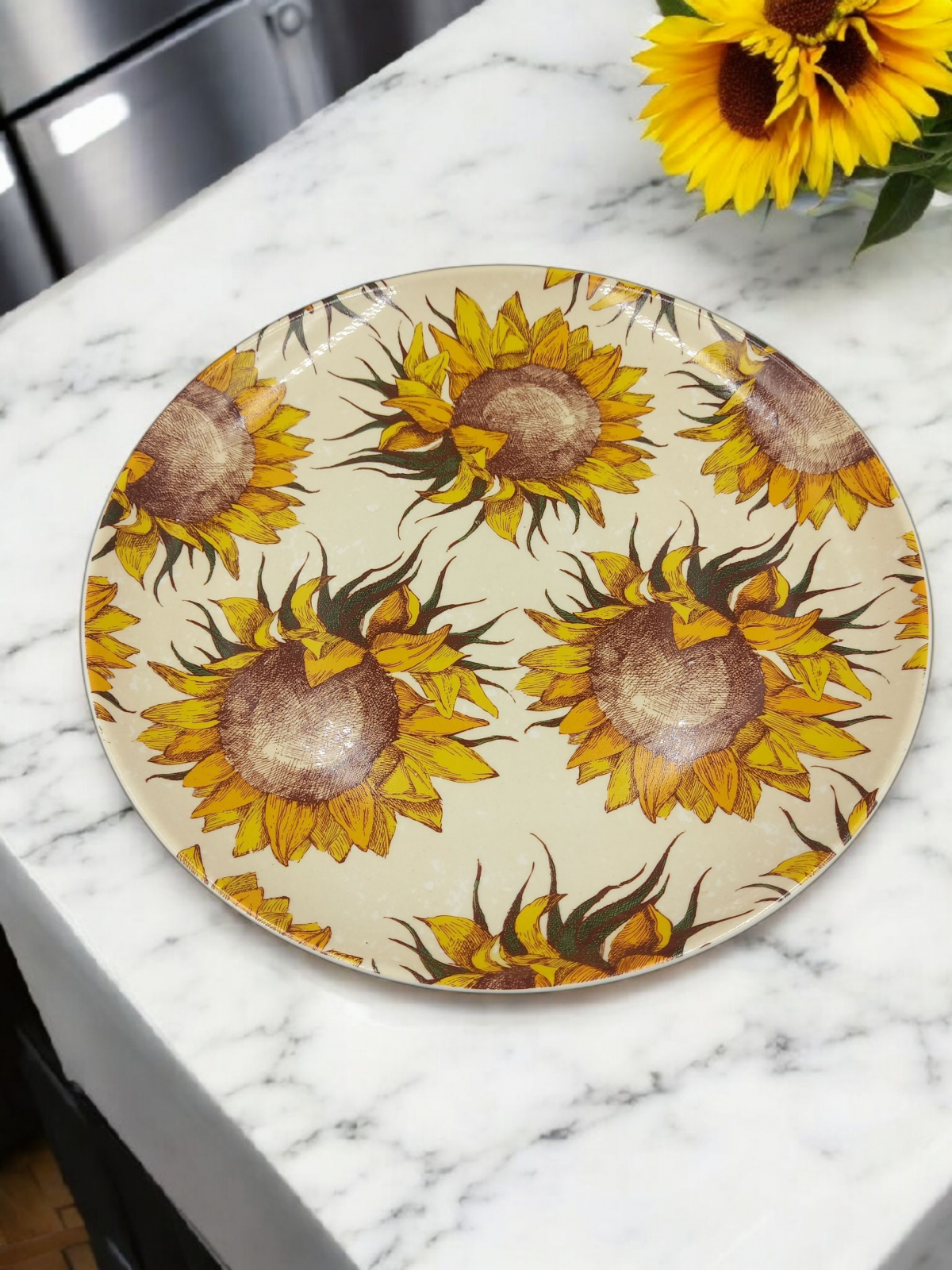 Набор 2 предм.Тарелка 270 мм Подсолнухи керамика