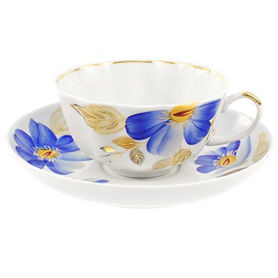 Сервиз чайный 15 предм. Тюльпан Синий цветок