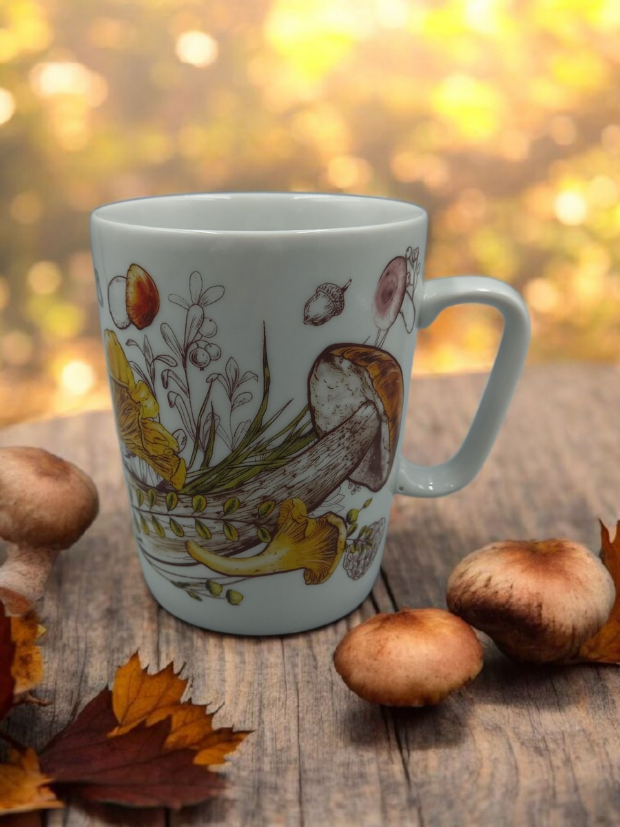 Кружка 350 мл Конус Грибы																														