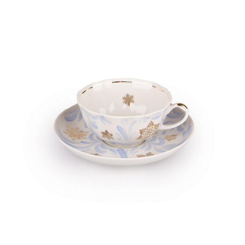 Сервиз чайный 15 предм. Тюльпан Снежинка