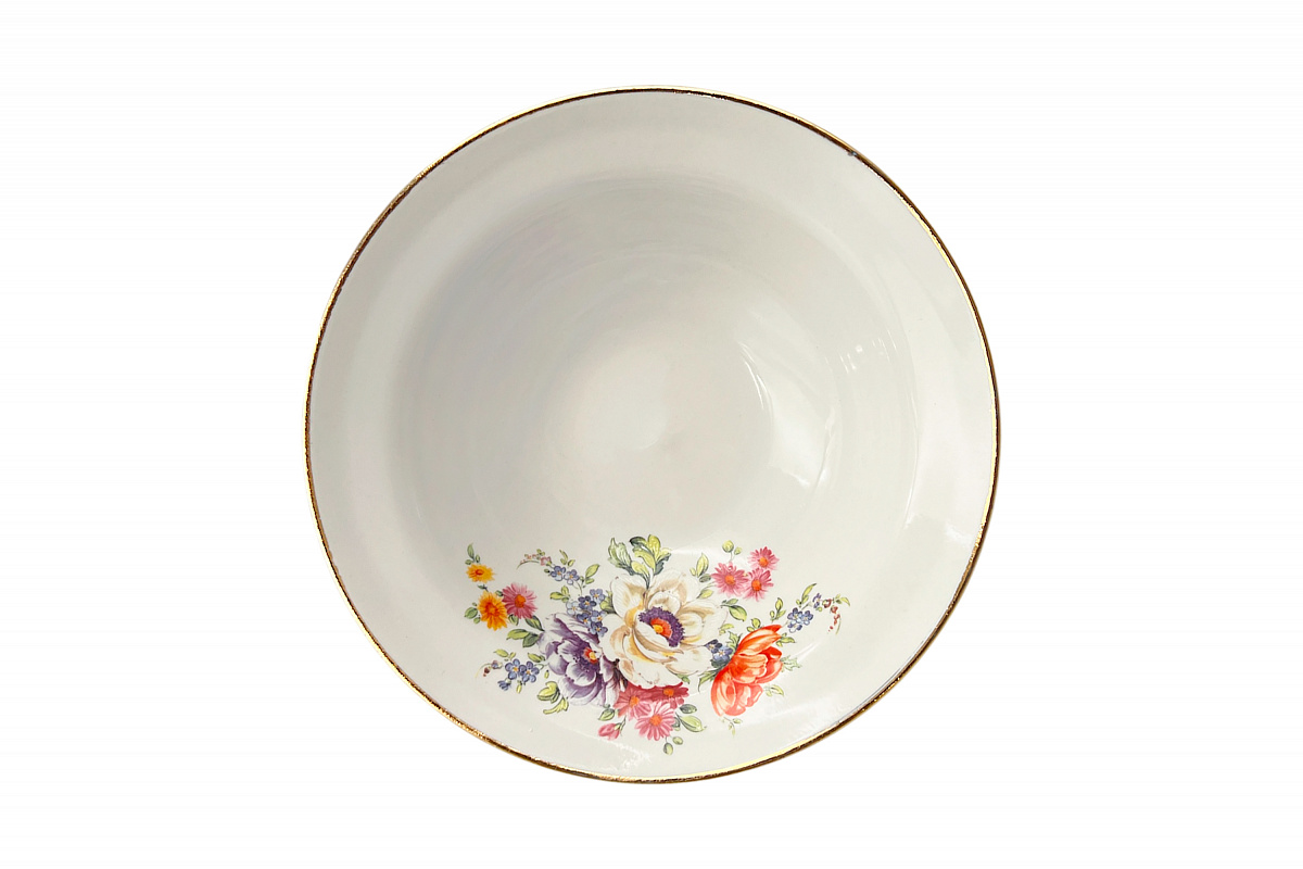 Миска 500 мл Мейсенский букет Отводка золотом