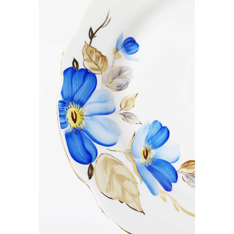 Сервиз столовый 29 предм.Аппетитный Синий цветок (с вазой для супа)