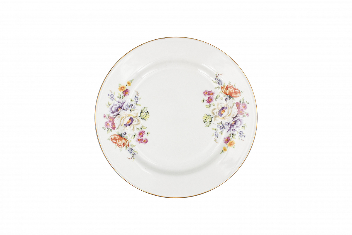 Набор тарелок 18 шт Мейсенский букет отводка золотом