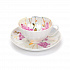Чашка чайная с блюдцем 275 мл Белый лебедь Розовая сирень