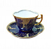 Чашка чайная с блюдцем 220 мл форма "Фигурная" Музейная копия 