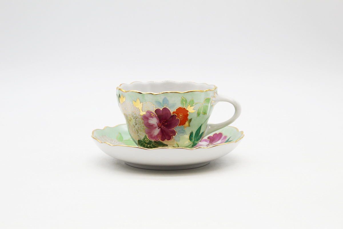 Чашка чайная с блюдцем 180 мл Дулька Музейная копия Астры авт.Коньков И.Г.