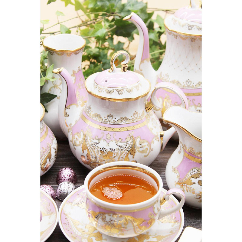 Сервиз чайно-кофейный 29 предм. Аппетитный Дворянский Розовый
