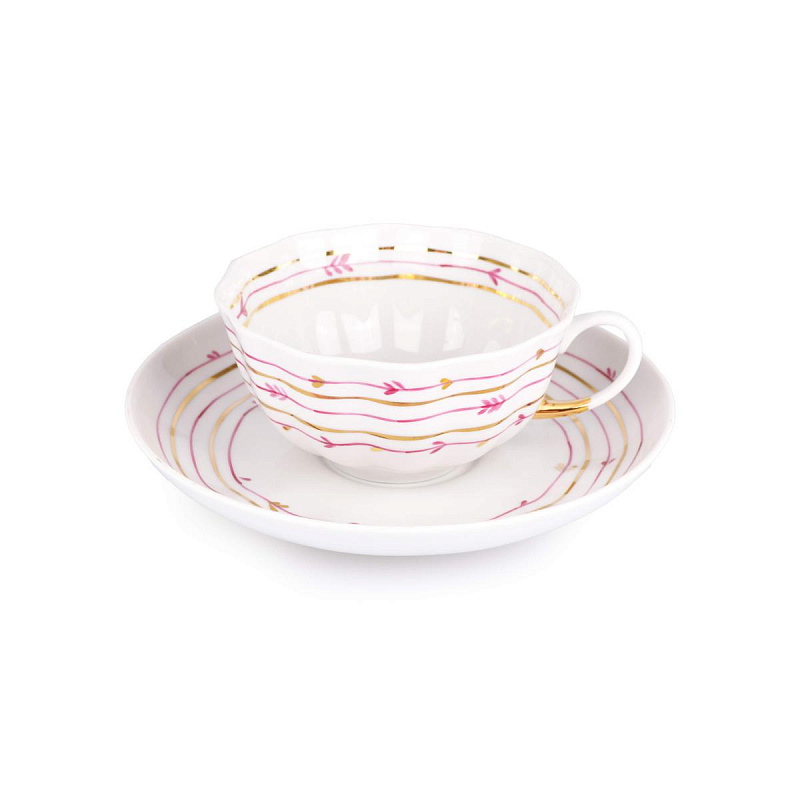 Сервиз чайный 15 предм. Тюльпан Нежный