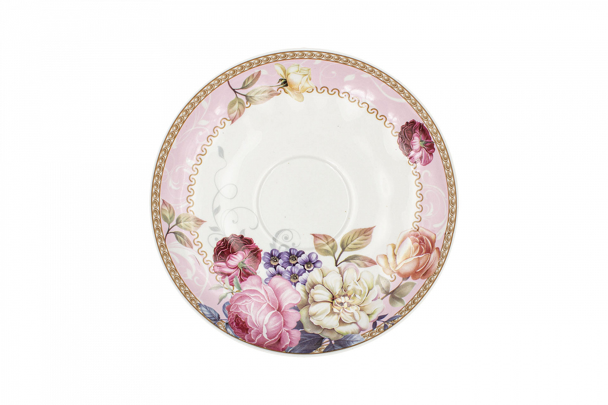 Чашка чайная с блюдцем 275 мл Гранатовый Романтика