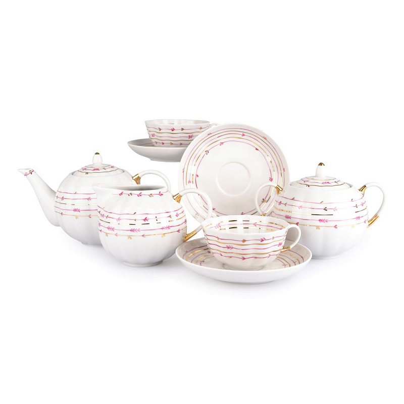 Сервиз чайный 15 предм. Тюльпан Нежный