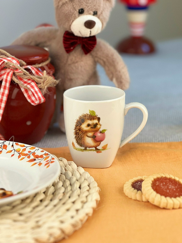 Набор посуды 3 предм.Ёжик И.У.(т.175 мм ,сал 360 мм ,кружка 210 мл Глория)